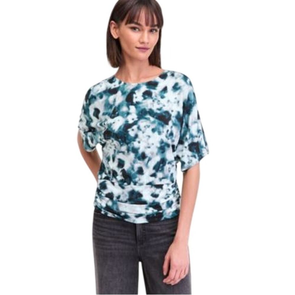 INC Women's Dolman Sleeve Knit Top Medium Abstract Print NWT